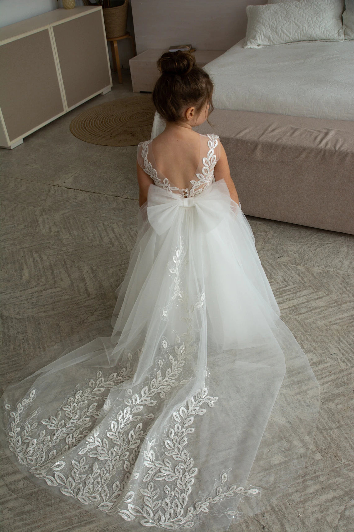 Ivory Dress with Shiny Lace Ivory Dress with Shiny Lace